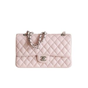 Classic Medium Double Flap Rose Clair