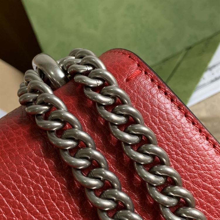 Dionysus leather shoulder bag Hibiscus red - Image 10