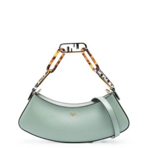 Fendi O’Lock Swing Mint green leather pouch - FB012