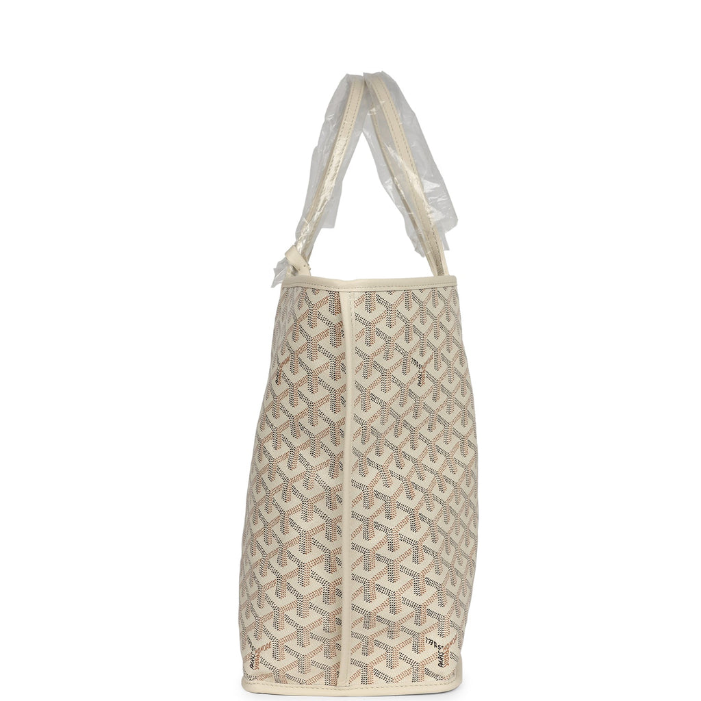 Goyard Goyardine Sand Anjou PM Embroidered Seahorse Bag Palladium Hardware - Image 4