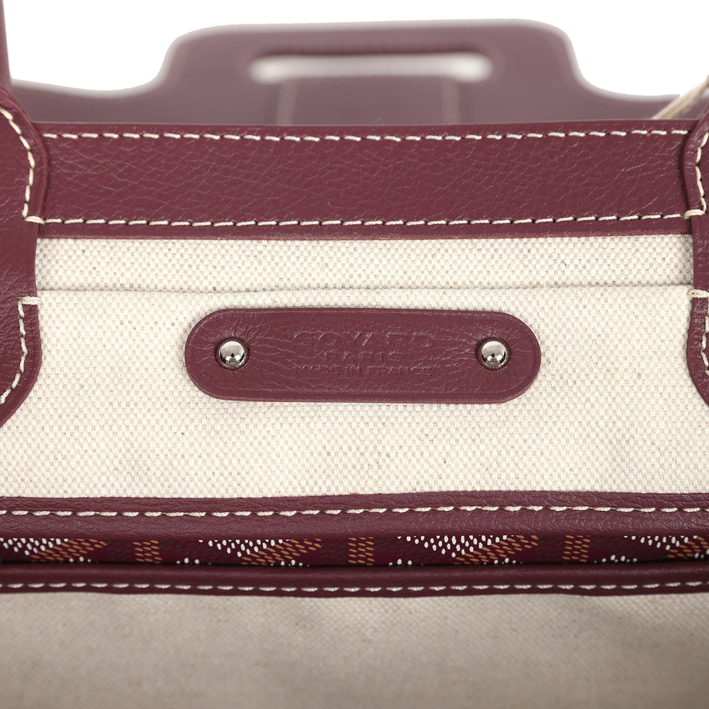 Goyard Saigon Tote Burgundy Goyardine Canvas Palladium Hardware - Image 9