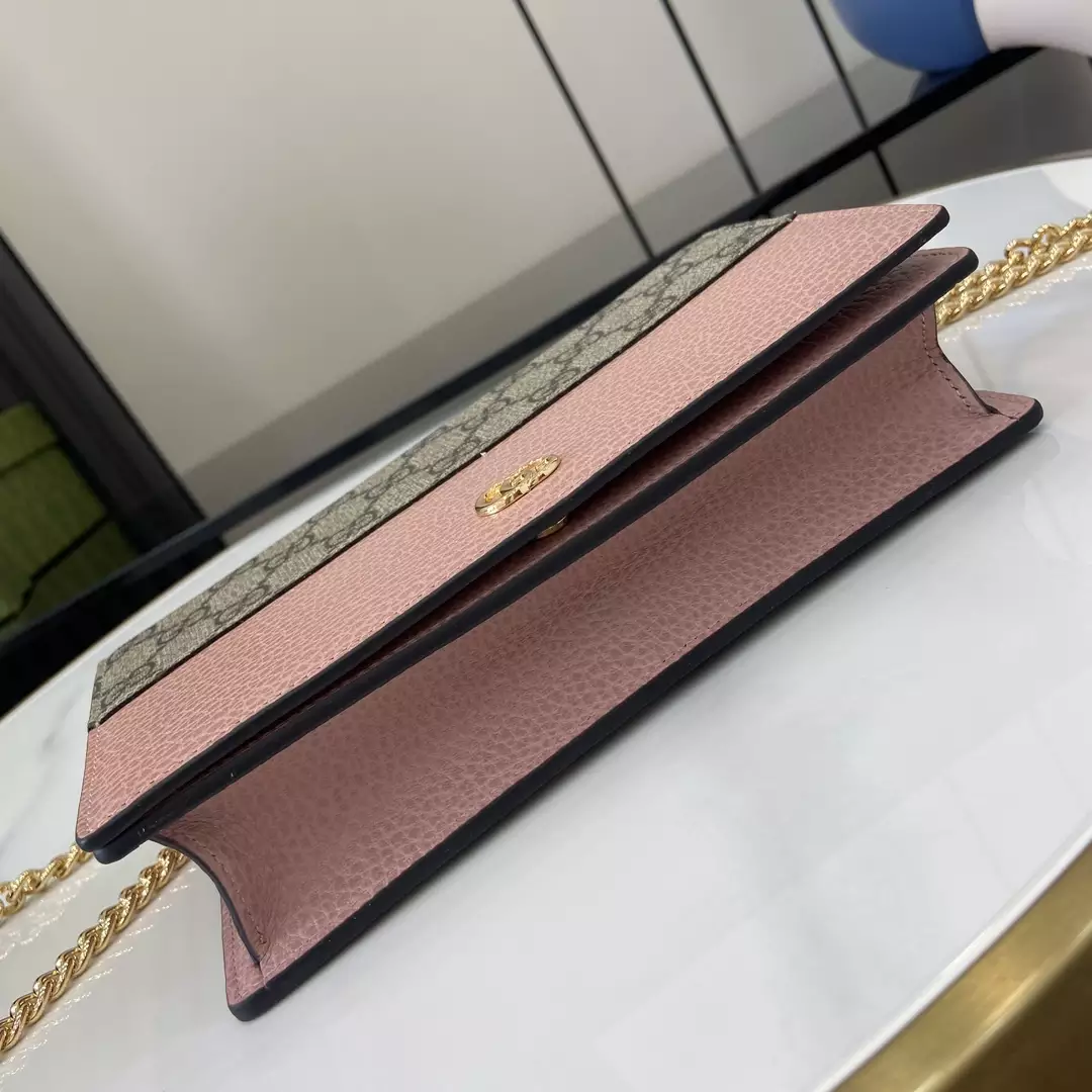GG Marmont Chain Wallet in Ebony Supreme - Repbags.ru - Image 7