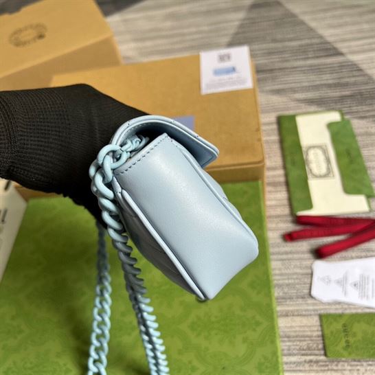 GG Marmont belt bag Pale blue leather - GB072 - Image 7