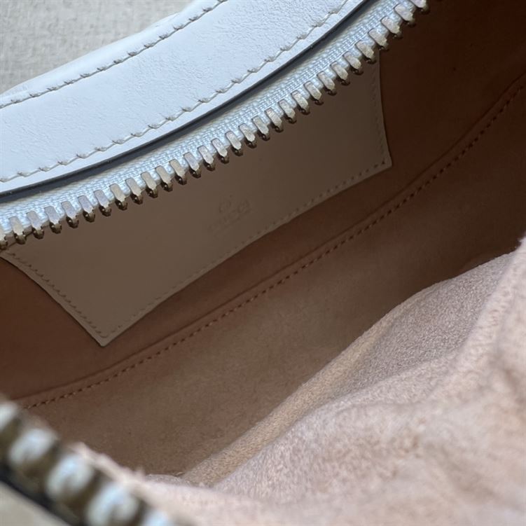 GG Marmont half-moon-shaped mini bag white leather - Image 7