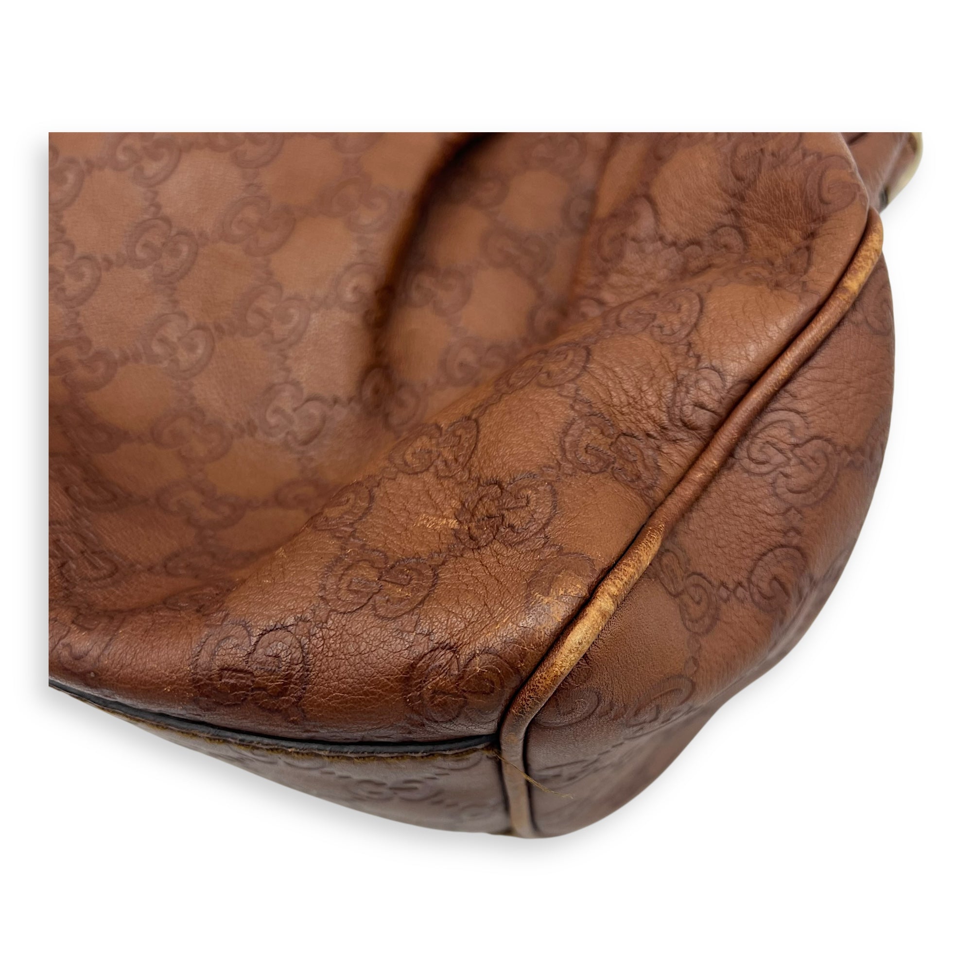 Shukey Shoulder Bag Brown in Calfskin, Gold hardware - Image 12