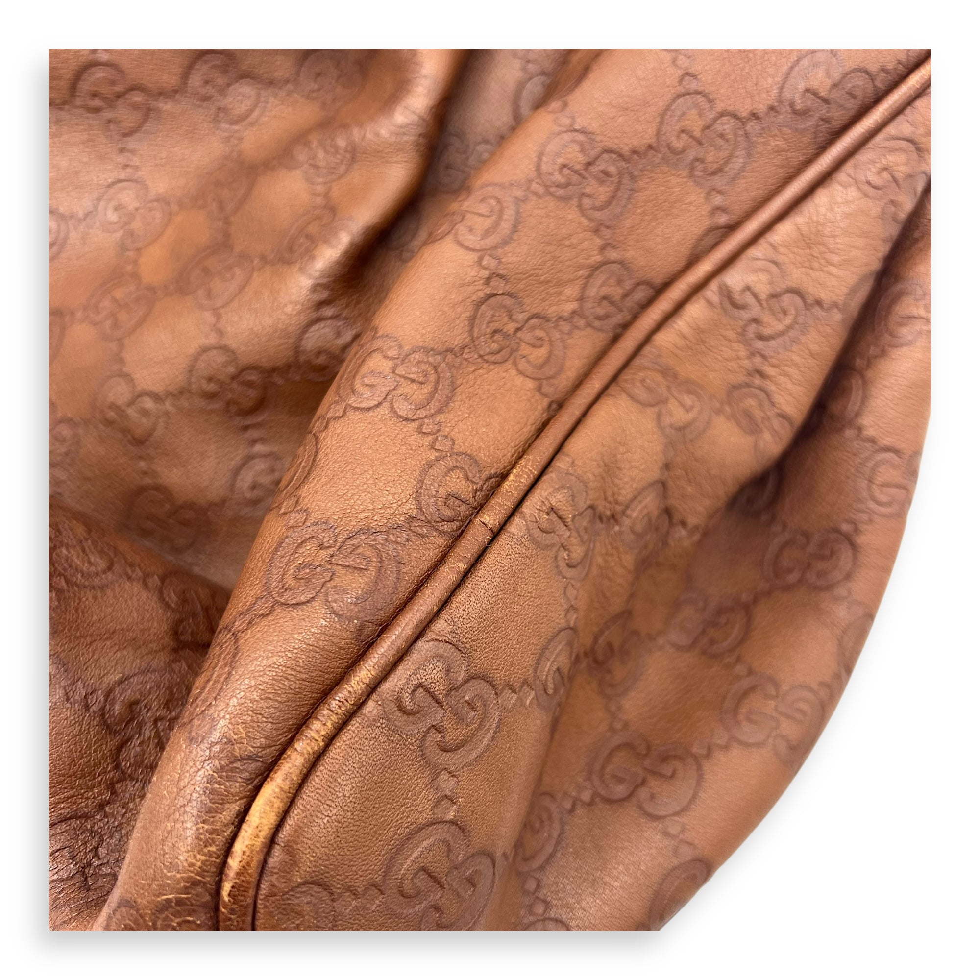 Shukey Shoulder Bag Brown in Calfskin, Gold hardware - Image 19