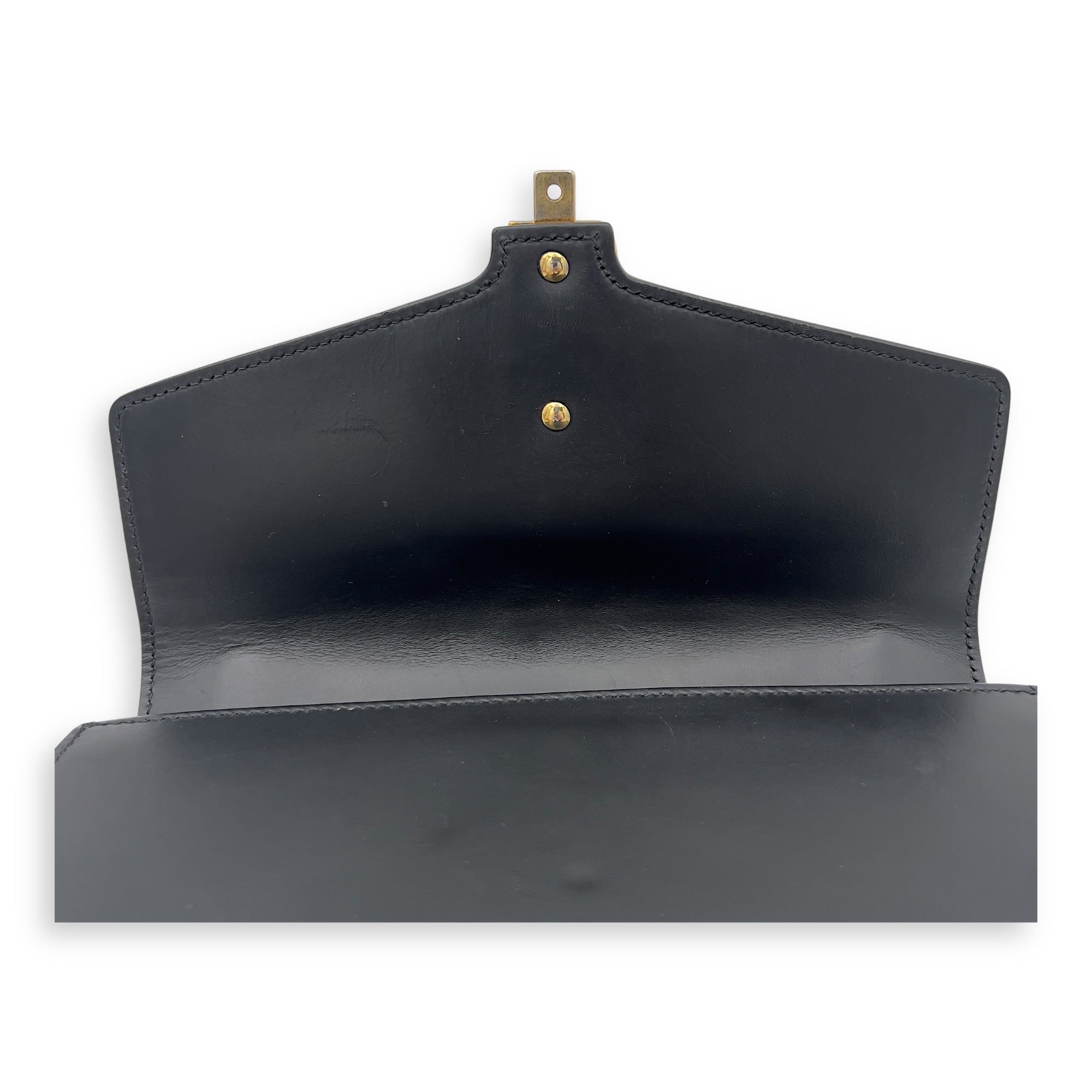 Sylvie Shoulder Bag Black in Calfskin, Gold hardware - Image 24