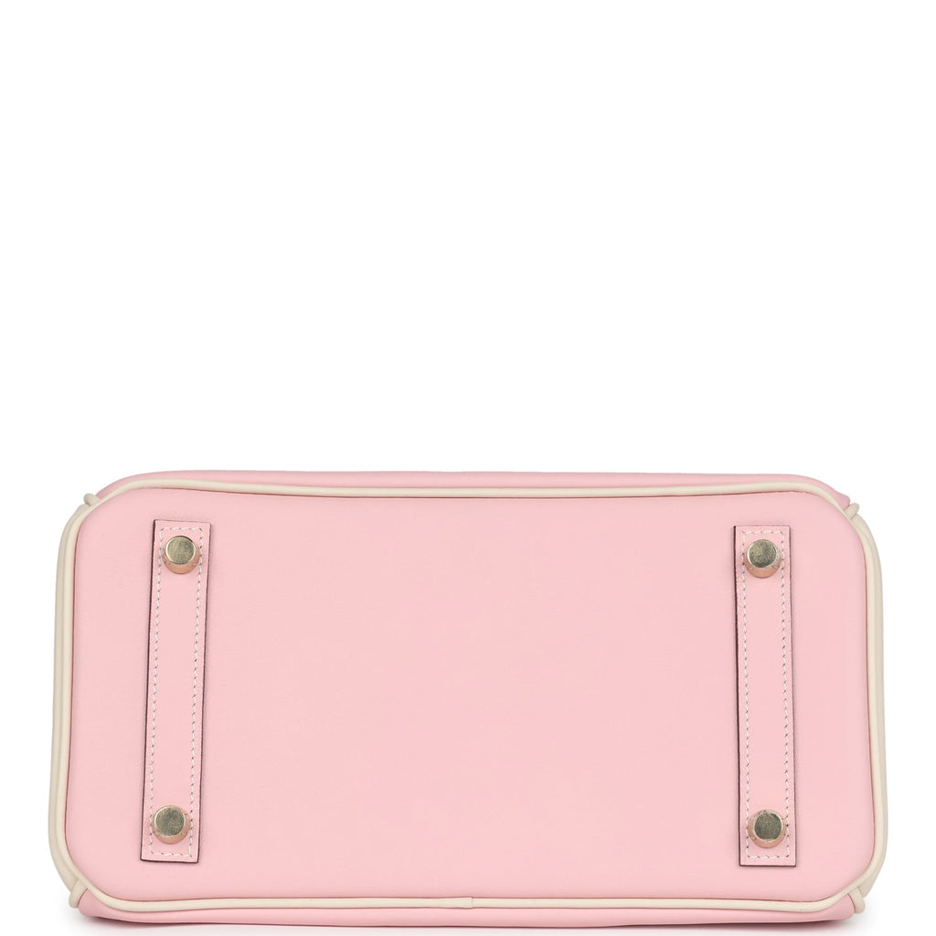 Hermes Special Order (HSS) Birkin 25 Rose Sakura and Nata Swift Permabrass Hardware - Image 7