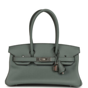 Hermes Shoulder Birkin Light 29 Vert Amande Evercolor Palladium Hardware