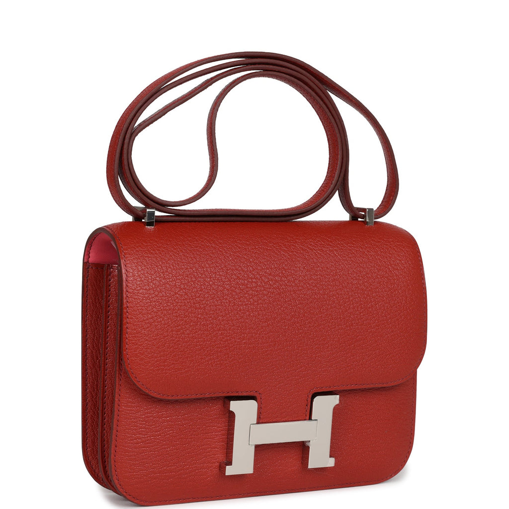 Hermes Constance 18 Brique Verso Chevre Mysore Palladium Hardware - Image 3