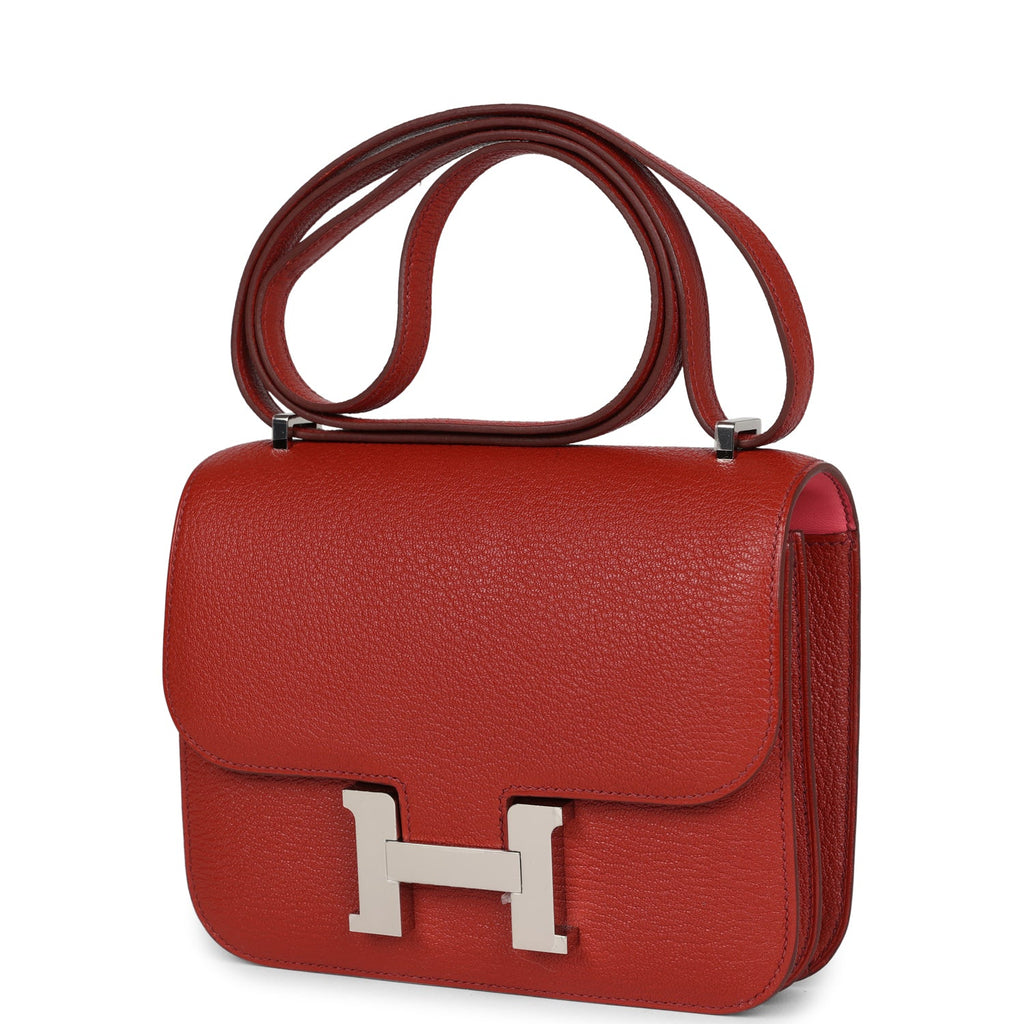 Hermes Constance 18 Brique Verso Chevre Mysore Palladium Hardware - Image 6