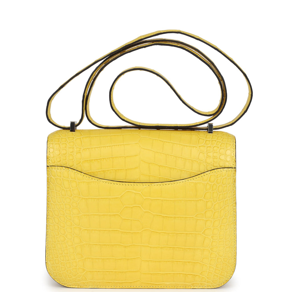Hermes Constance 18 Mimosa Matte Alligator Palladium Hardware - Image 5