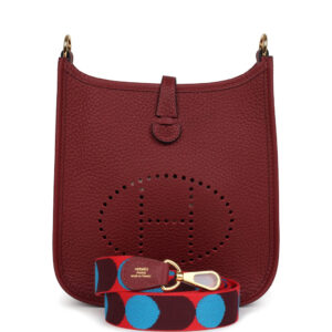 Hermes Evelyne TPM Rouge H Clemence Gold Hardware