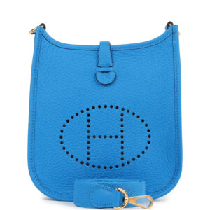 Hermes Evelyne TPM New Bleu Hydra Clemence Gold Hardware