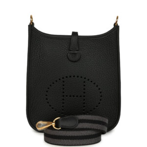 Hermes Evelyne TPM Black Clemence Gold Hardware