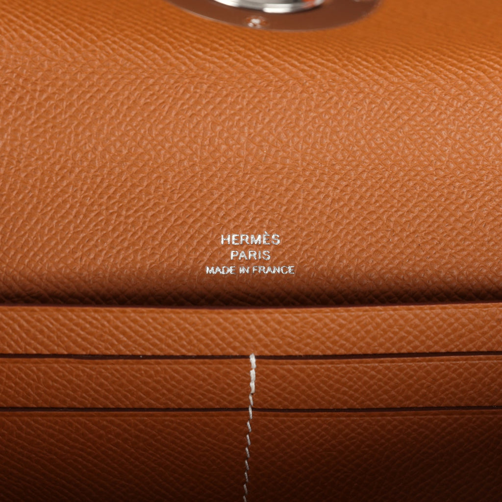 Hermes Maillon Chaine d' Ancre Wallet to Go Gold Epsom Palladium Hardware - Image 8