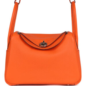 Hermes Lindy 26 Orange Minium Clemence Palladium Hardware