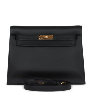 Hermes Kelly Danse Black Swift Gold Hardware