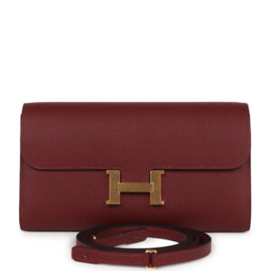 Hermes Constance Wallet To Go Rouge H Epsom Gold Hardware