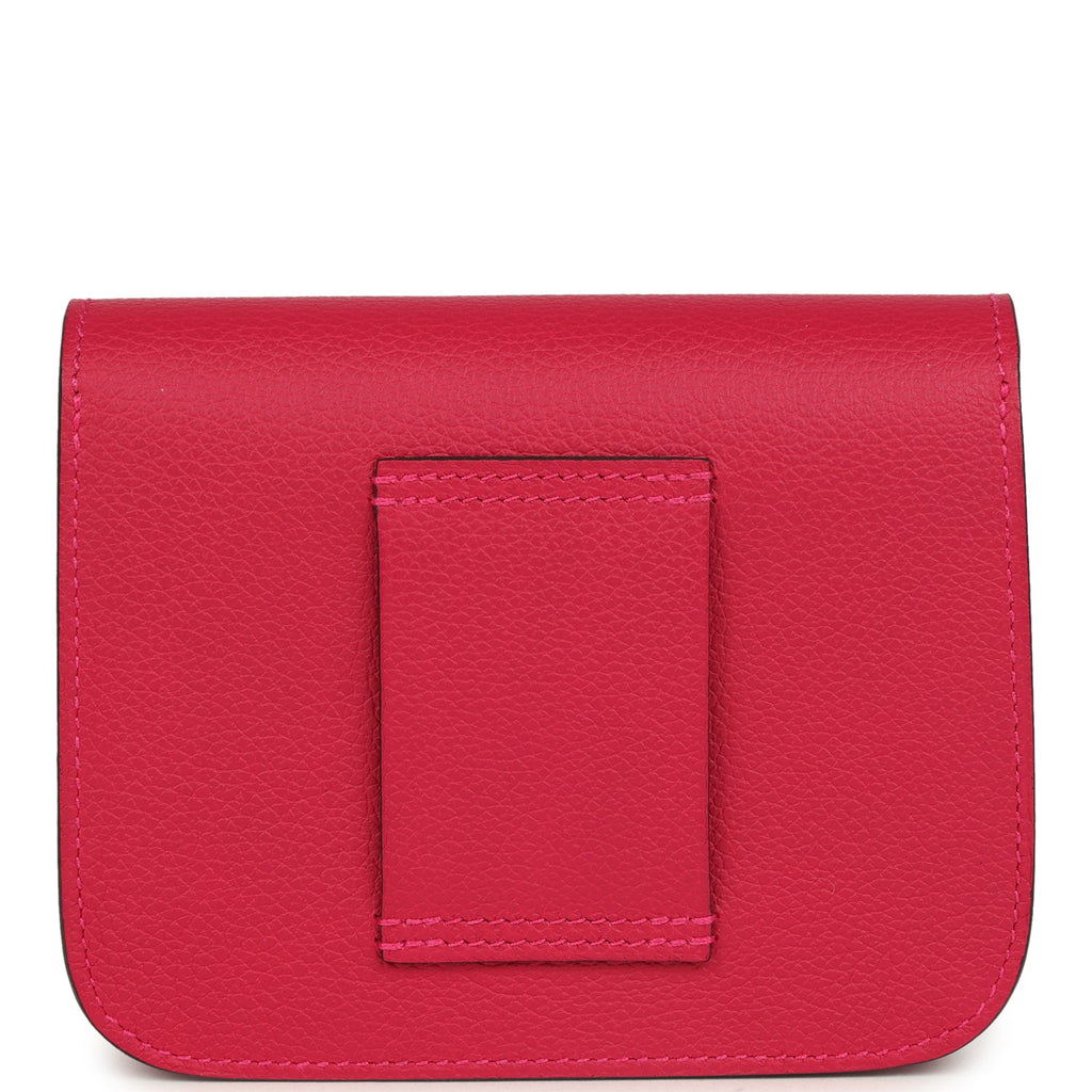 Hermes Constance Slim Wallet Framboise Verso Evercolor Palladium Hardware - Image 5