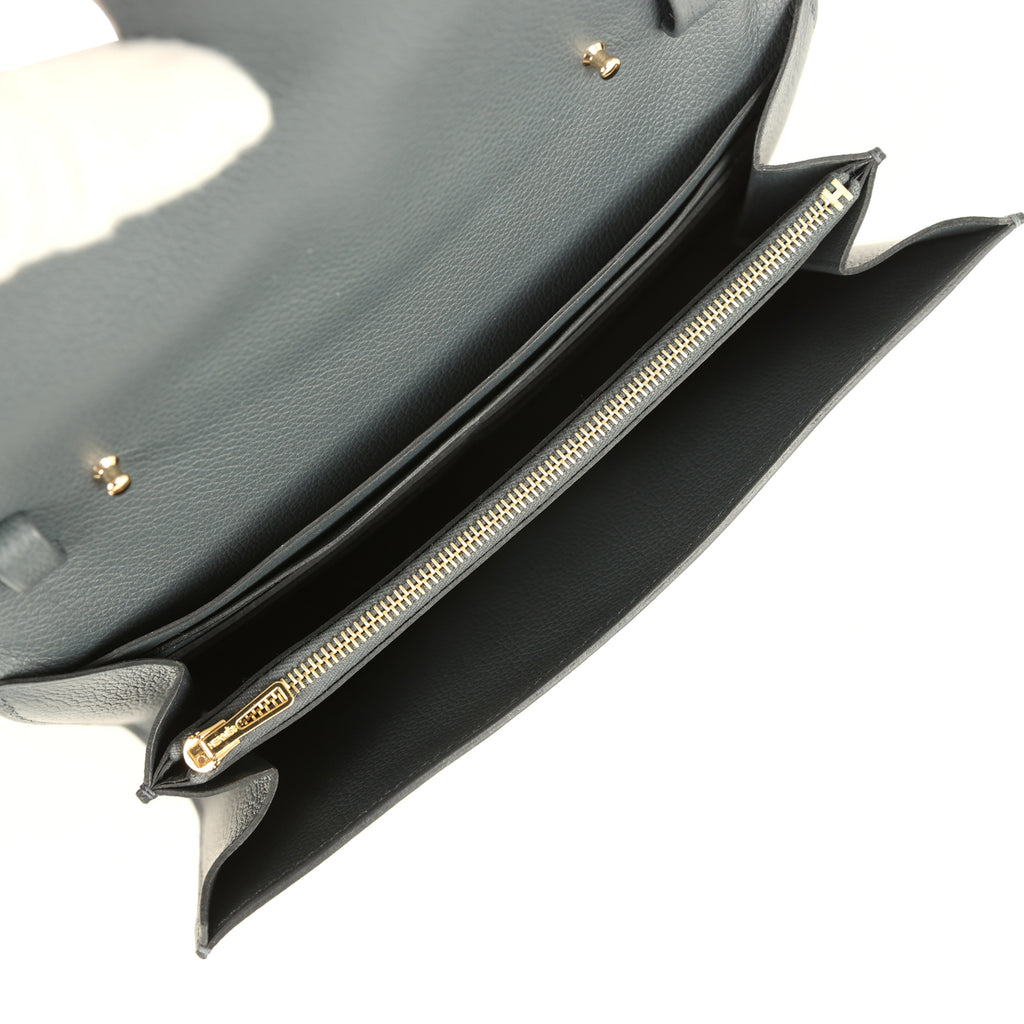 Hermes Constance Wallet To Go Gris Misty Evercolor Permabrass Hardware - Image 9