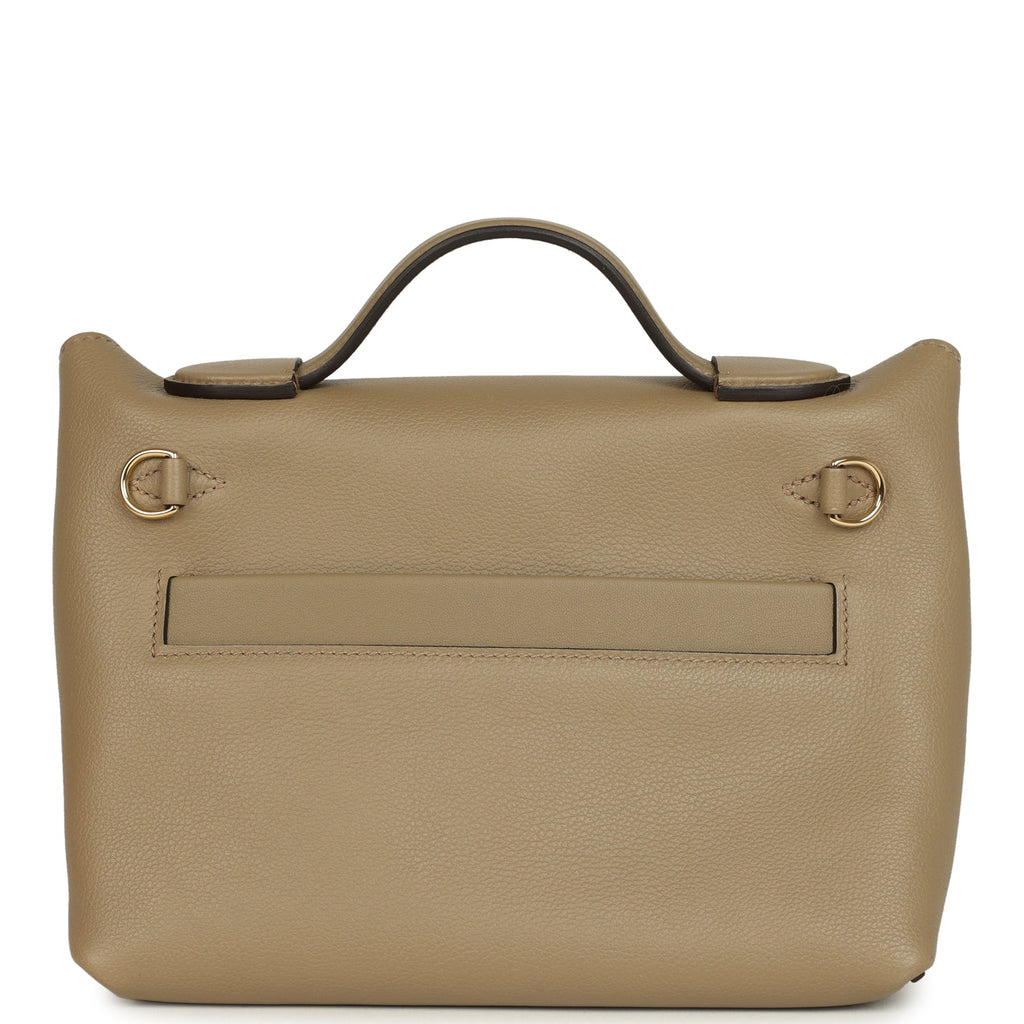 Hermes Mini 24/24 Beige Marfa Verso Evercolor and Swift Permabrass Hardware - Image 5