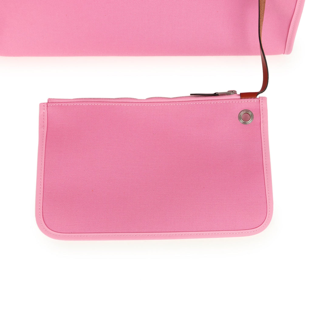 Hermes Herbag Zip PM 31 Bubblegum Pink Officier Canvas and Cuivre Hunter Palladium Hardware - Image 9