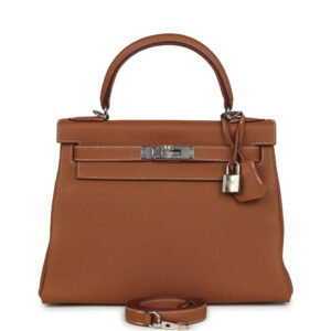 Hermes Kelly Retourne 28 Gold Togo Palladium Hardware