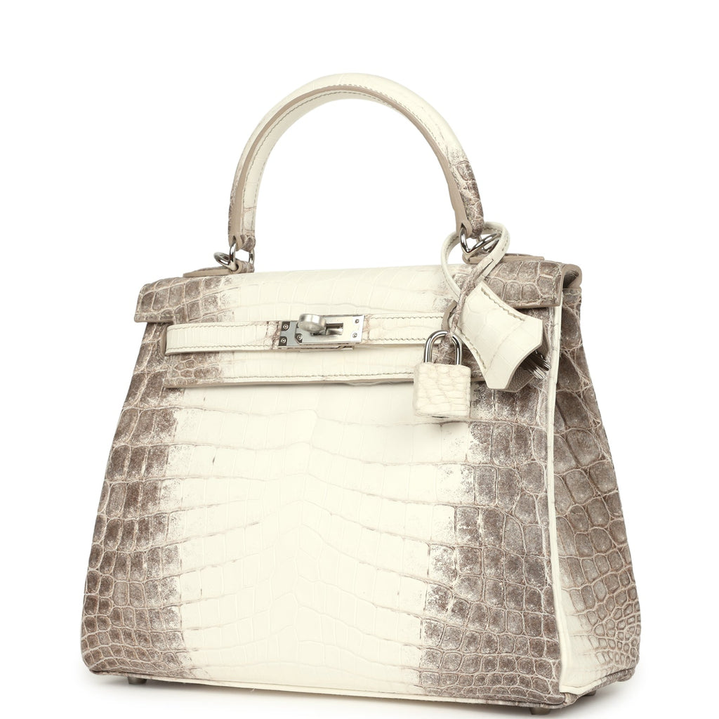 Hermes Kelly Retourne 25 Himalaya Niloticus Crocodile Palladium Hardware - Image 6