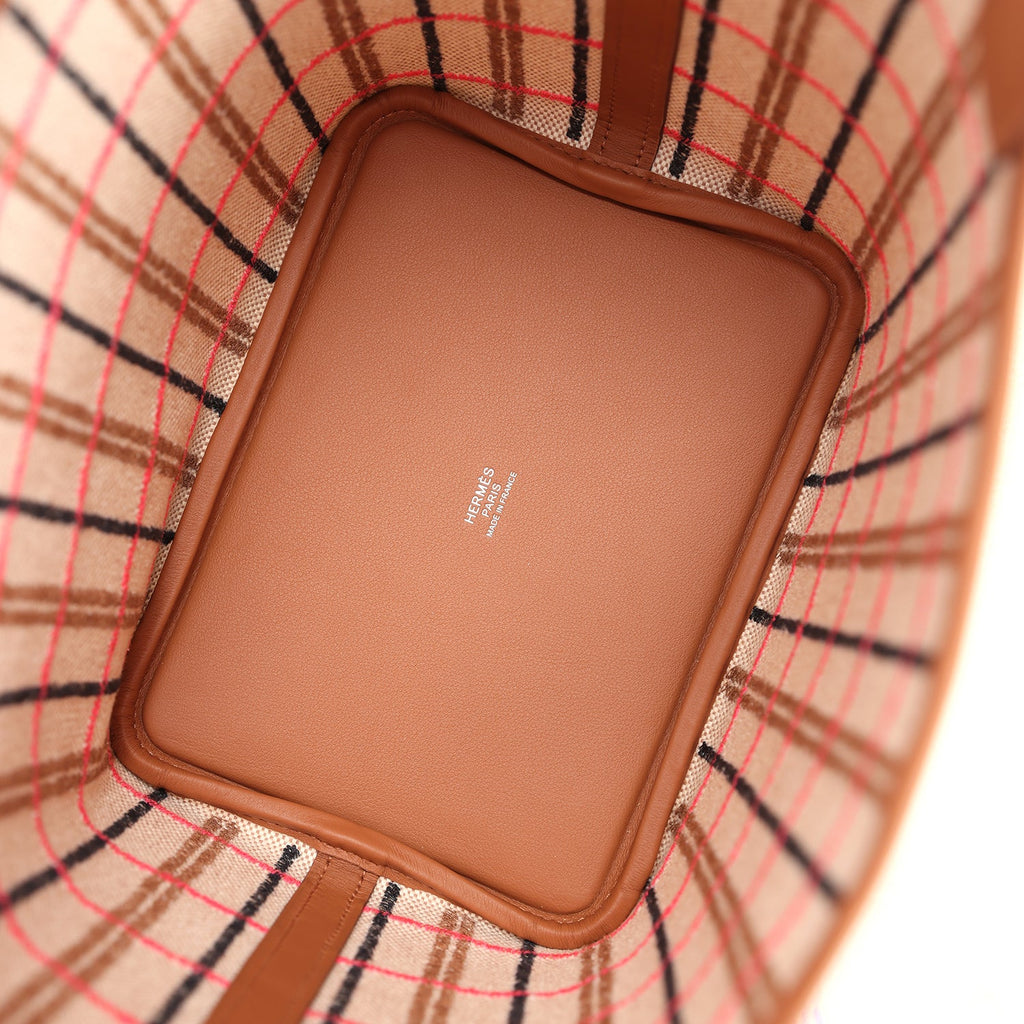 Hermes Picotin Lock 18 Gold, Ecru-Beige, Rose Pop, Black Toile H and Fauve Swift and Toile H Palladium Hardware - Image 8