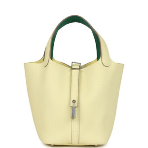 Hermes Picotin Lock Eclat 18 Jaune Milton Clemence and Vert Vertigo Swift Palladium Hardware