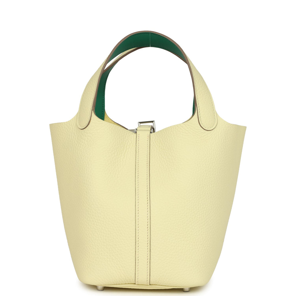 Hermes Picotin Lock Eclat 18 Jaune Milton Clemence and Vert Vertigo Swift Palladium Hardware - Image 5