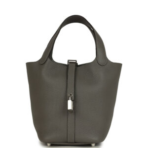 Hermes Picotin Lock 18 Gris Meyer Clemence Palladium Hardware