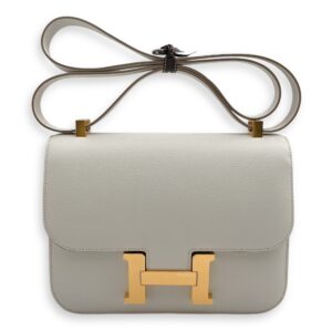 Constance 1 24 Gris Pale in Epsom, Gold hardware