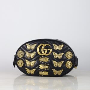 Gucci Black Applique Belt Bag