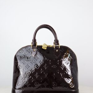 Louis Vuitton Black Vernis Alma Tote Bag