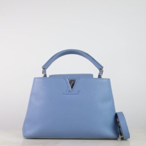 Louis Vuitton Baby Blue Capucines MM Tote Bag with Strap