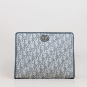 Christian Dior Grey Oblique Pouch