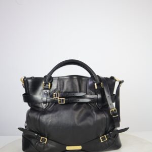 Burberry Black Bridle Lynn Large Top Handle Bag