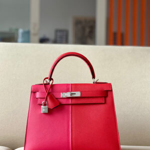 Kelly HSS 28 Epsom Rouge de Coeur(S3) and Rose Extreme(I6) and Blue Zanzibar(B3) Palladium Hardware