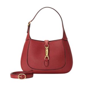 Jackie 1961 small natural grain bag Red leather - GB056