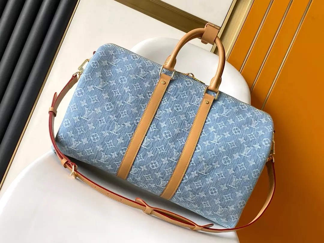 Keepall Bandoulière 45 Sky Denim Monogram Denim - Repbags.ru - Image 7