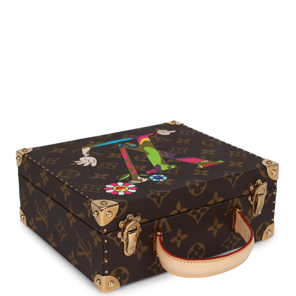 Vintage Louis Vuitton x Takashi Murakami Hands Jewelry Trunk Brown Multi Monogram Hands Brass Hardware - Image 3