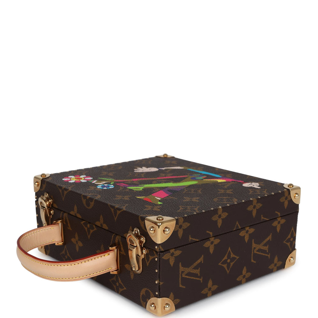 Vintage Louis Vuitton x Takashi Murakami Hands Jewelry Trunk Brown Multi Monogram Hands Brass Hardware - Image 5