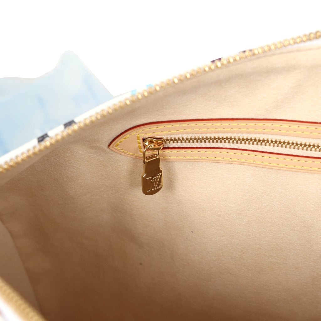 Louis Vuitton X Murakami Keepall Bandouliere 45 White Monogram Multicolored Gold Hardware - Image 14