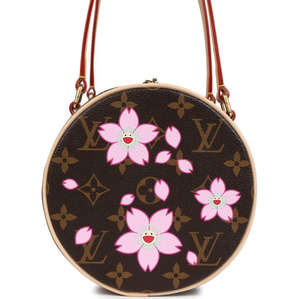 Louis Vuitton X Takashi Murakami Cherry Blossom Papillon Brown and Pink Monogram Gold Hardware - Image 4