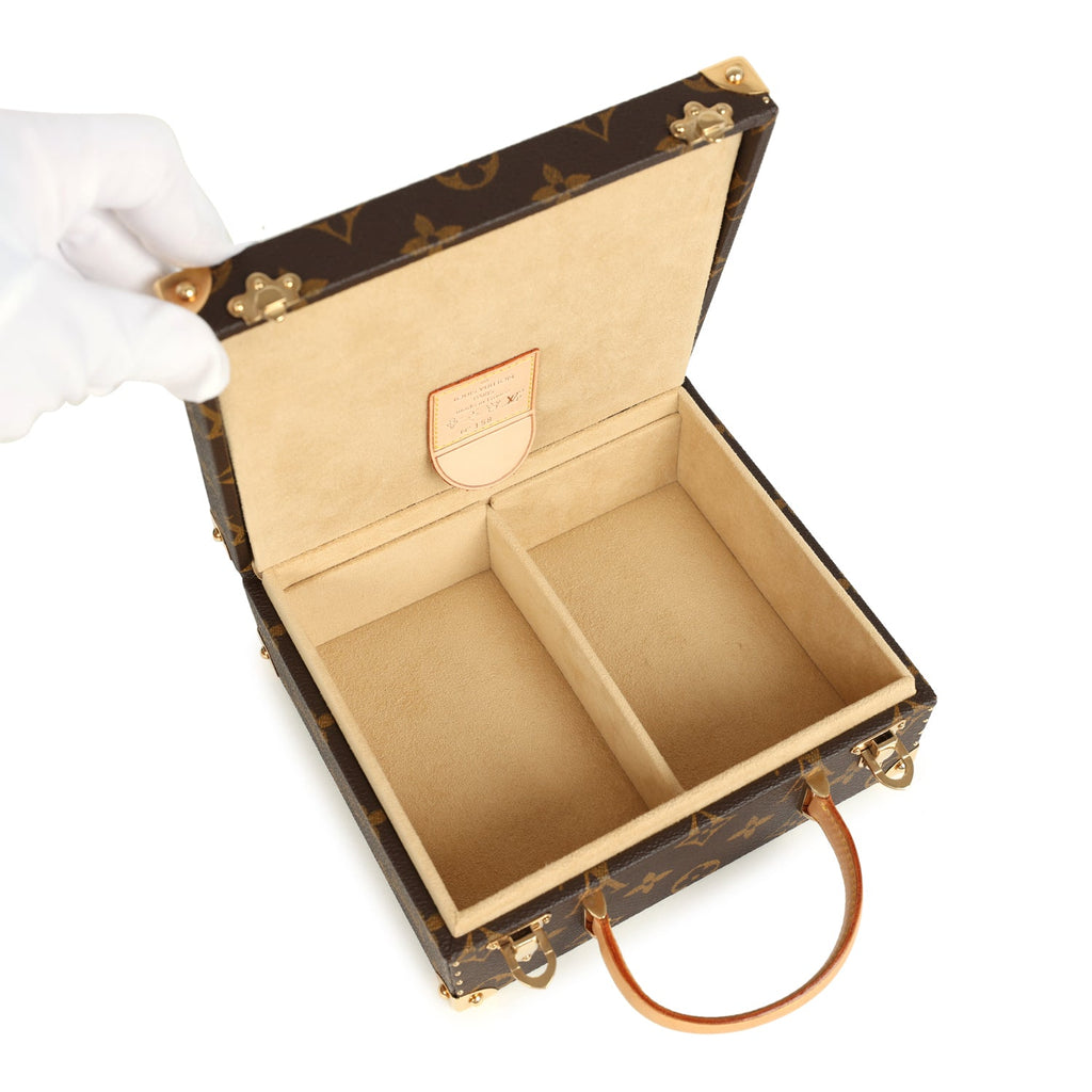 Vintage Louis Vuitton x Takashi Murakami Flower Head Jewelry Trunk Brown Multi Monogram Brass Hardware - Image 9