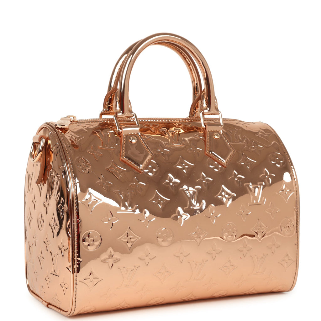 Louis Vuitton Speedy 25 Bandouliere Copper Monogram Miroir Rose Gold Hardware - Image 3