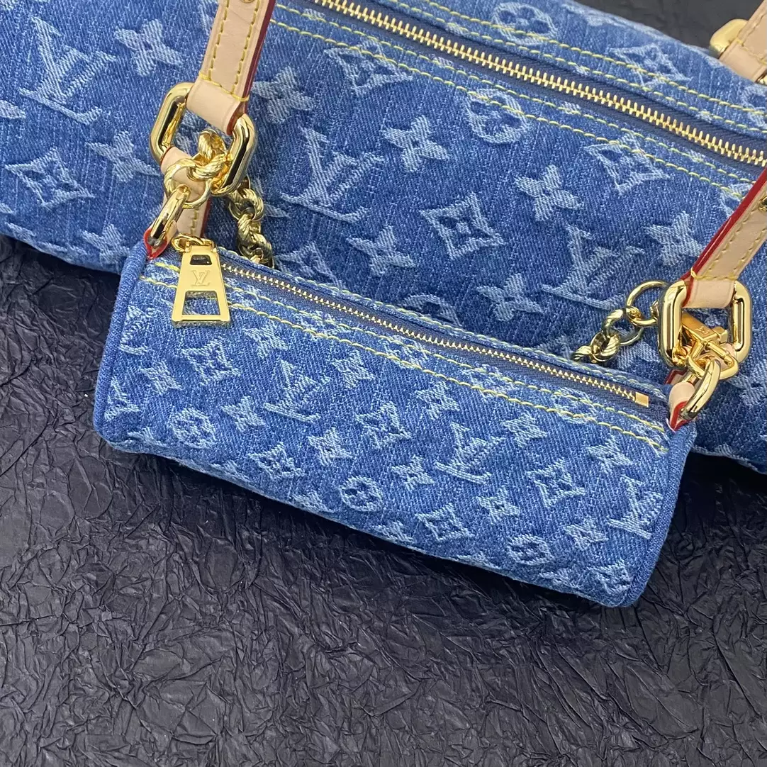 LV Remix Papillon Monogram Denim - Repbags.ru - Image 4