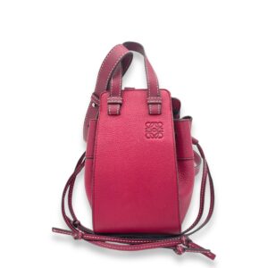 Hammock Mini Red Top Handle Bag in Calfskin, Silver hardware